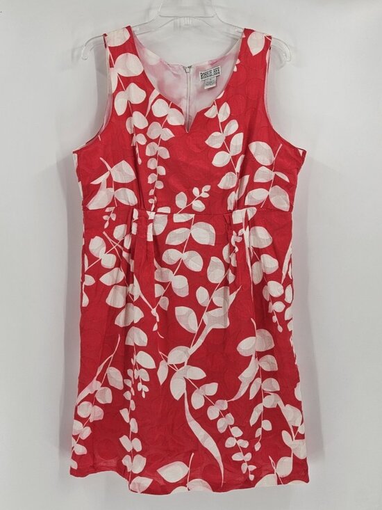 Robbie Bee Dresses & Skirts - Red White Floral Sleeveless Shift Dress Women’s Size 16 by Robbie Bee